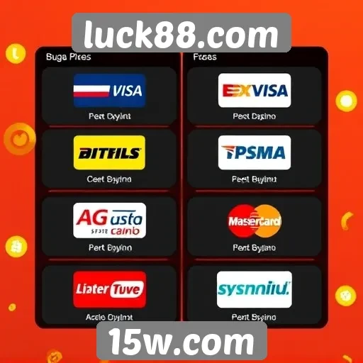 Modos de pagamento disponíveis no luck88.com